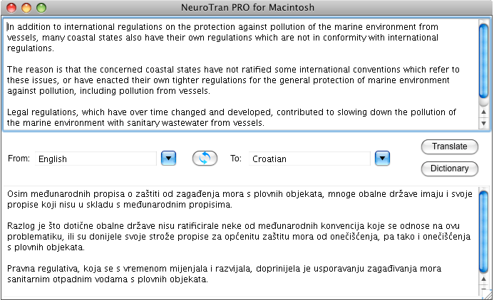 Translation from English to Croatian