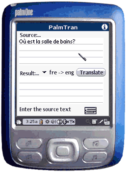 French to English translation using PalmTran
