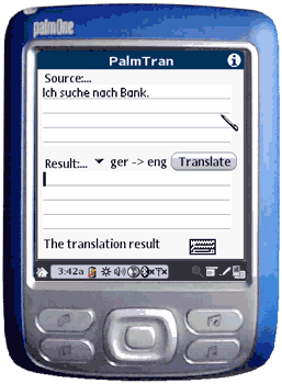 German to English translation using PalmTran