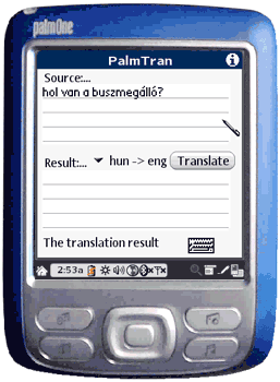 Hungarian to English translation using PalmTran