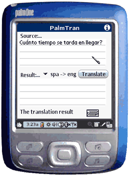Spanish to English translation using PalmTran