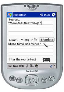 PocketTran English to Finnish translation 4