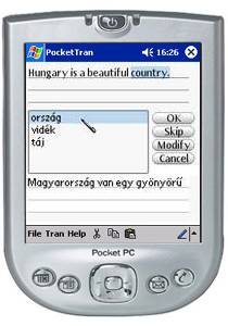 PocketTran English to Hungarian translation 2