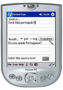 PocketTran European Portuguese to English translation 3
