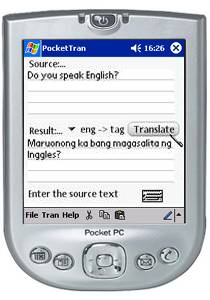 PocketTran English to Tagalog translation 2