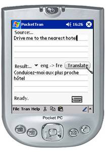 PocketTran English to French translation 2
